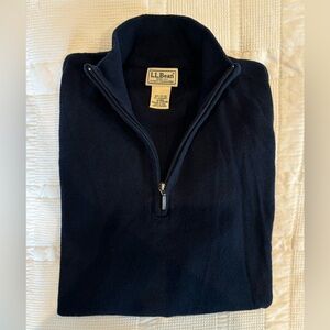 LL Bean Cotton/Cashmere Sweater Quarter Zip